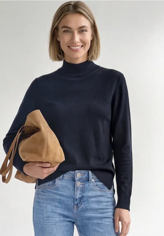 Basic Pullover mit Turtle Neck