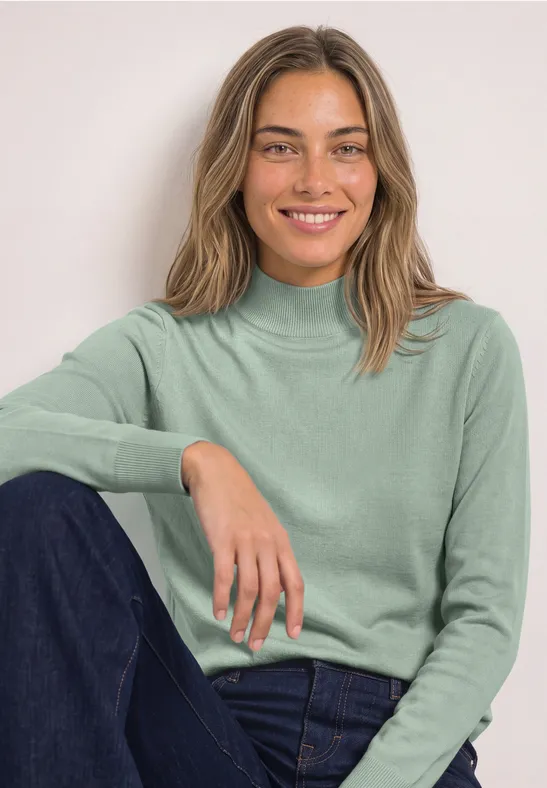 Basic Pullover mit Turtle Neck