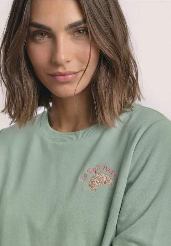 Sweatshirt mit Rundhals und Embroidery
