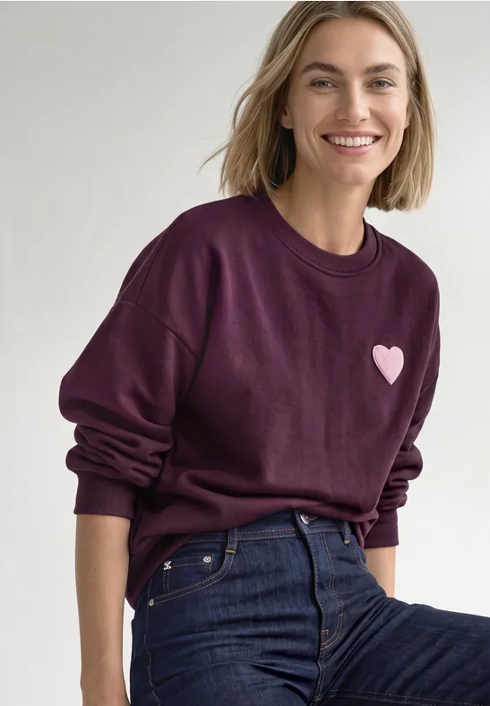 Loose Fit Sweatshirt mit Patch Detail