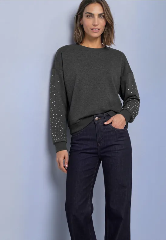 Loose Fit Sweatshirt met studs