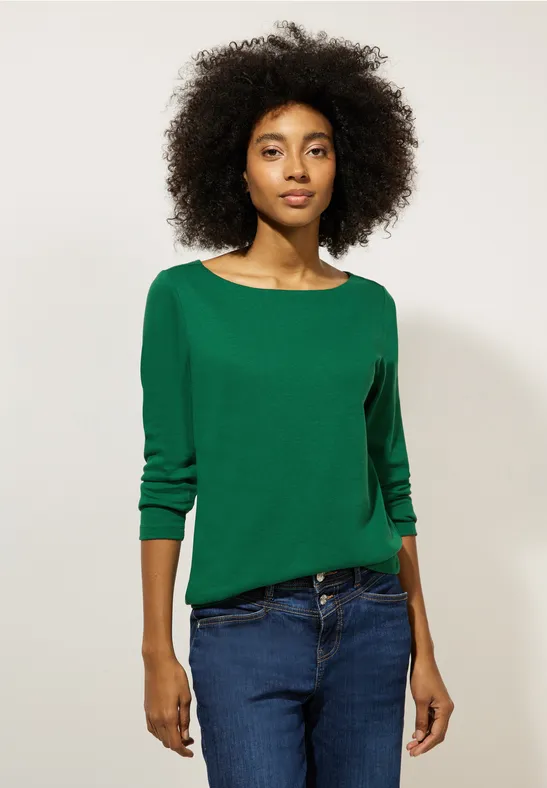 Street One T-shirt Donna Maniche Corte, Scollo Rotondo, In Viscosa Stretch, Morbida E Basic, Ideale Come Top O Sottogiacca