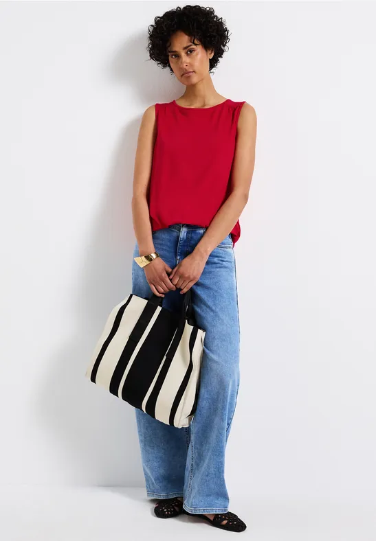 Thumbnail - Street One Frauen Basic Top in Rot, Gr: 34