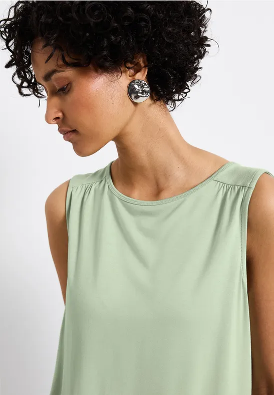 Thumbnail - Street One Frauen Basic Top in Grün, Gr: 44