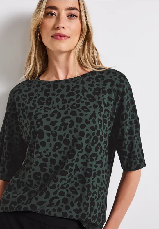 STREET ONE T-shirt NEW CRISTA in luipaard-look