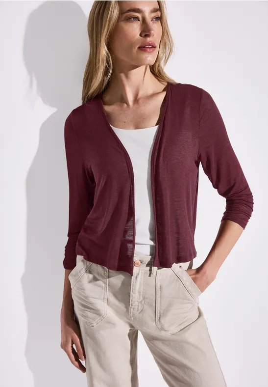 Street One Frauen Offene Jacke in Rot, Gr: 46