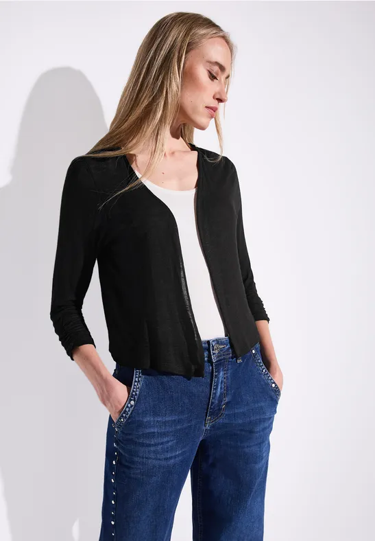 Thumbnail - Street One Frauen Offene Jacke in Schwarz, Gr: 44