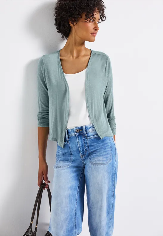 Thumbnail - Street One Frauen Offene Jacke in Blau, Gr: 44