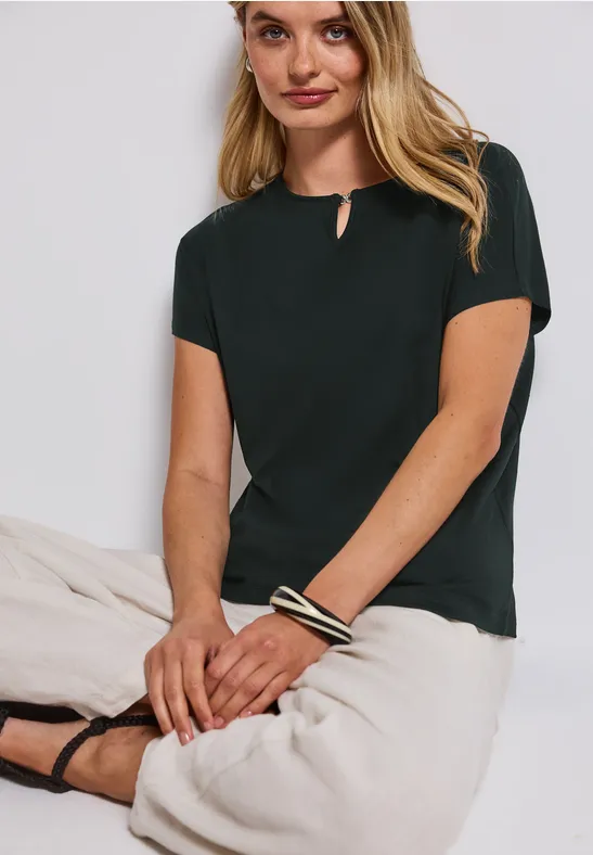 STREET ONE Shirttop met een cut-outdetail