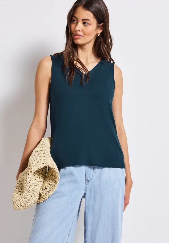 Thumbnail - Street One Frauen V-Neck Top in Türkis, Gr: 34