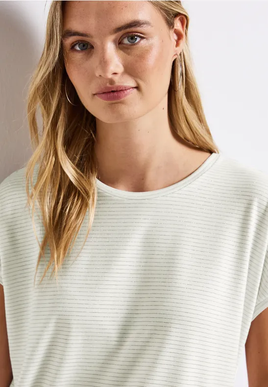 Thumbnail - Shirt mit Glitzerstreifen