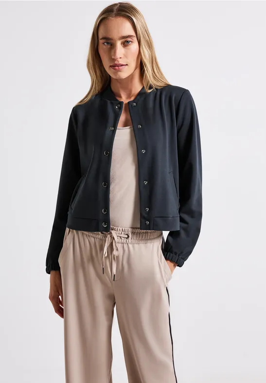 Thumbnail - Street One Frauen Leichte Sweatjacke in Blau, Gr: 46