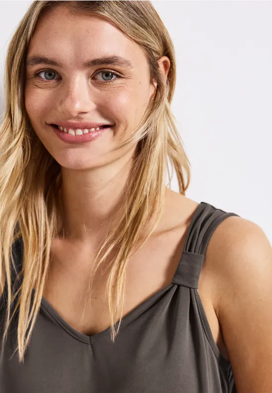 Thumbnail - Silk-Look Top mit Knoten