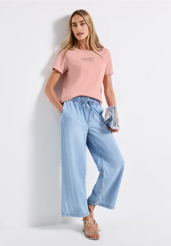 Thumbnail - Street One Frauen T-Shirt mit Print in Rosa, Gr: 46