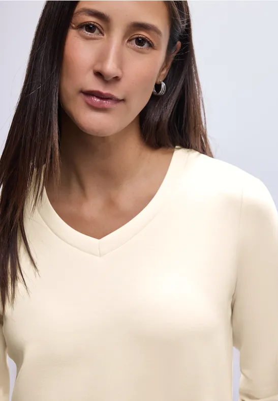 Thumbnail - Street One Frauen Silk-Look Shirt in Beige, Gr: 40