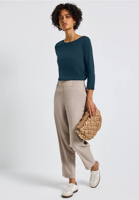 Thumbnail - Street One Frauen Shirt mit 3/4 Arm in Türkis, Gr: 46