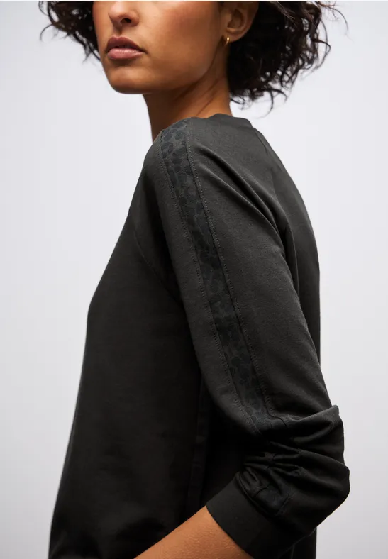 Thumbnail - Street One Frauen Shirt mit Leo-Gallonstreifen in Braun, Gr: 42