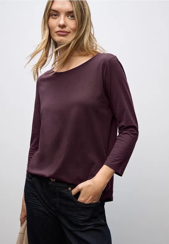 Thumbnail - Street One Frauen Longstyle Shirt in Rot, Gr: 42