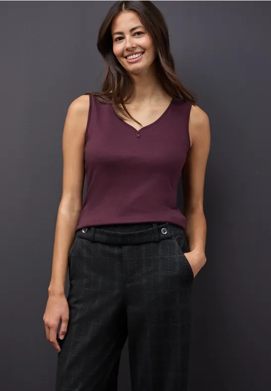 Thumbnail - Street One Frauen Top mit Knopfdetail in Rot, Gr: 36