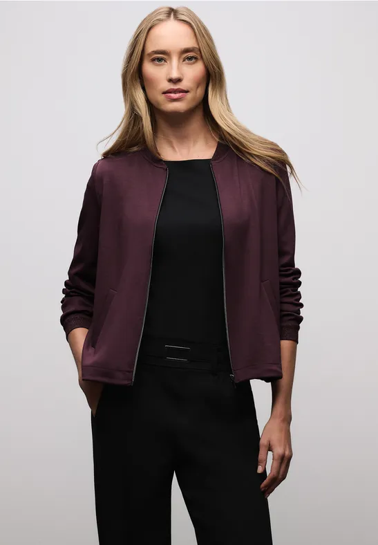 Thumbnail - Street One Frauen Blouson mit Glitzerdetails in Rot, Gr: 42