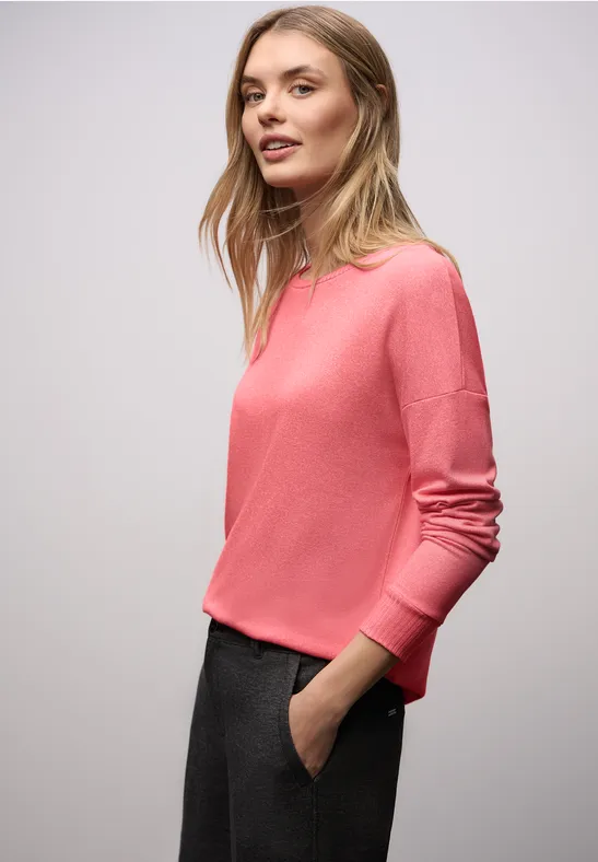 Thumbnail - Street One Frauen Melange Shirt in Pink, Gr: 36