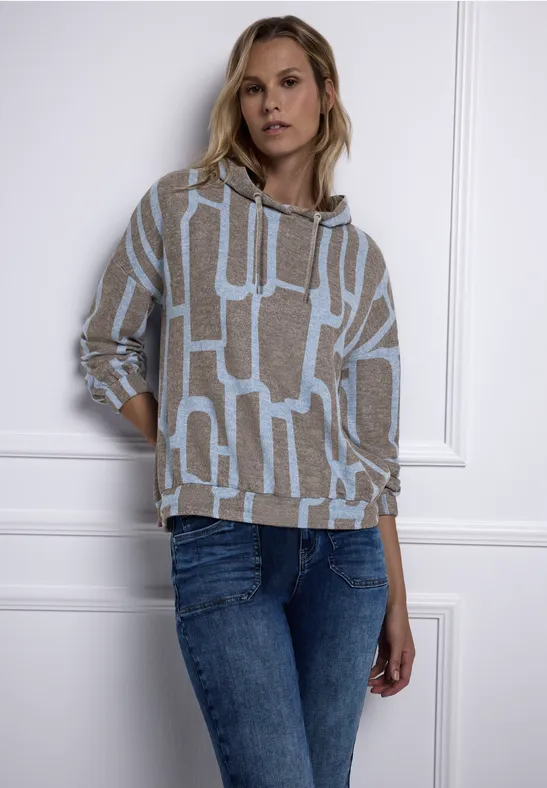 Thumbnail - Gemusterter Hoodie Shirt