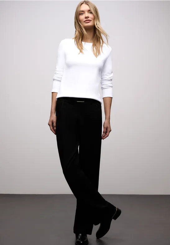 Thumbnail - Street One Frauen Shirt mit Knopfdetails in Weiß, Gr: 34