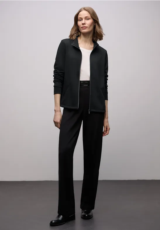 Thumbnail - Street One Frauen Jacke mit Tunnelzug in Schwarz, Gr: 40