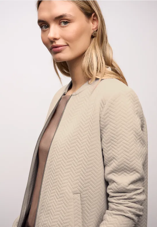 Thumbnail - Street One Frauen Strukturjacke in Beige, Gr: 44