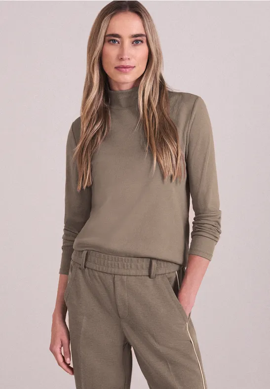 Street One Frauen Basic Shirt in Braun, Gr: 42