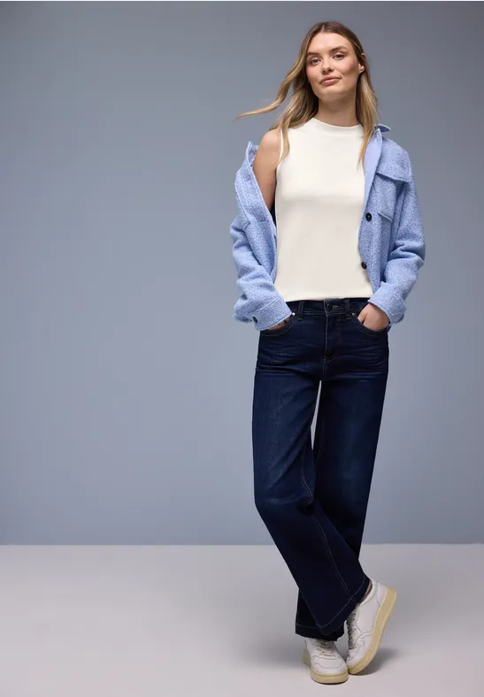 Thumbnail - Street One Frauen Basic Top in Weiß, Gr: 38