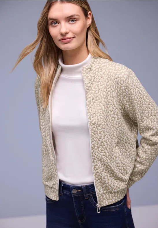 Thumbnail - Street One Frauen Gemusterte Jacke in Beige, Gr: 42