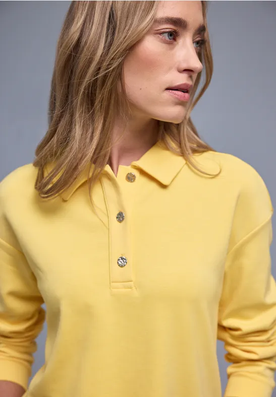 Street One Frauen Poloshirt in Gelb, Gr: 44