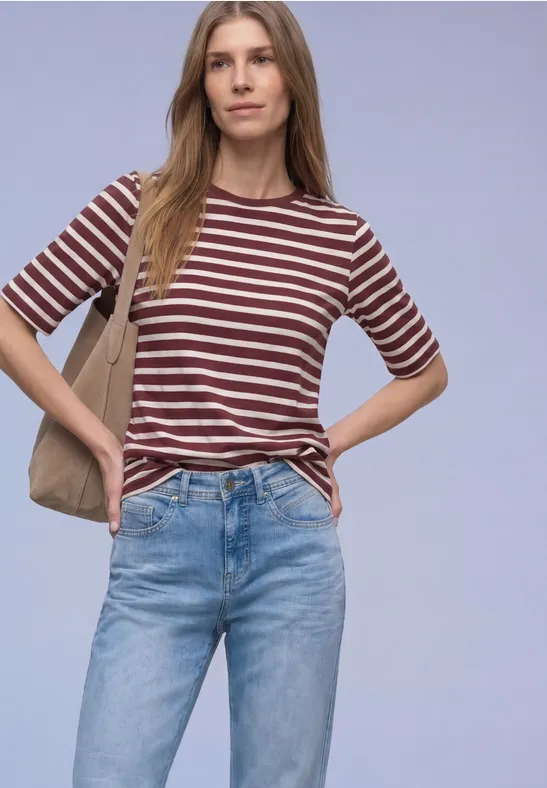 Thumbnail - Kurzarm T-Shirt mit Streifenmuster