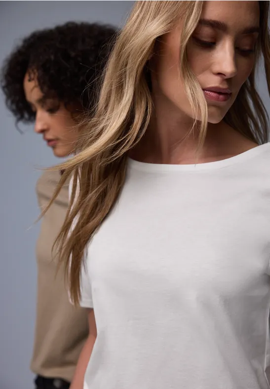 Thumbnail - Street One Frauen Basic Shirt im 2er-Pack in Multicolour, Gr: 38