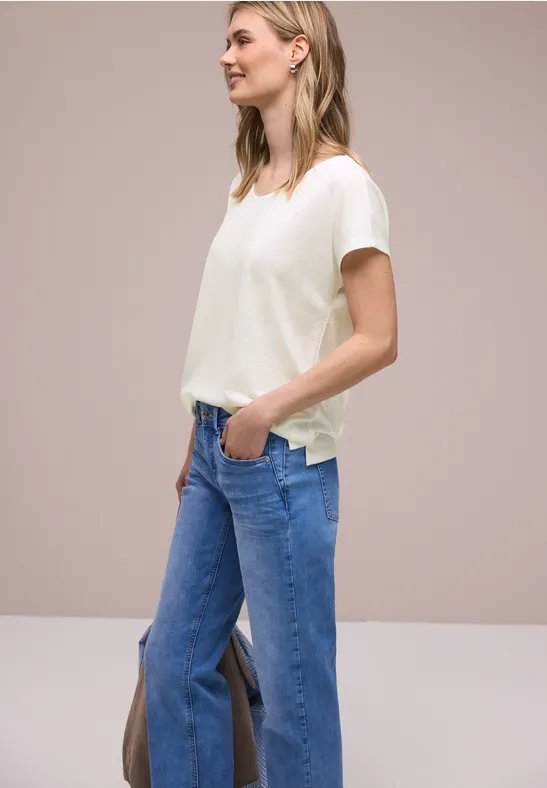 Thumbnail - Street One Dropped Shoulder Shirt im Leinen-Look