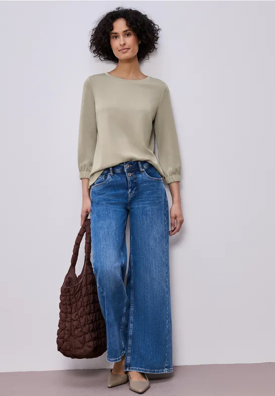 Thumbnail - 3/4-Arm Shirt im Silk-Look