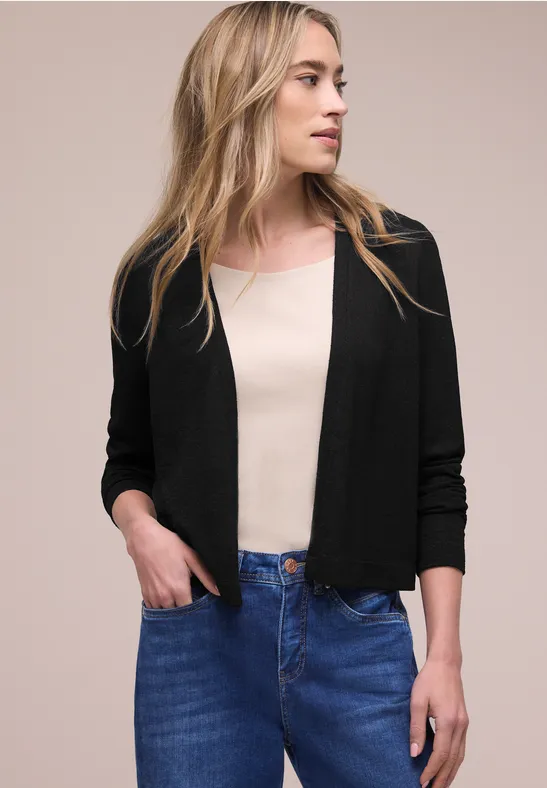 Thumbnail - Langarm Jacke im Strick-Look