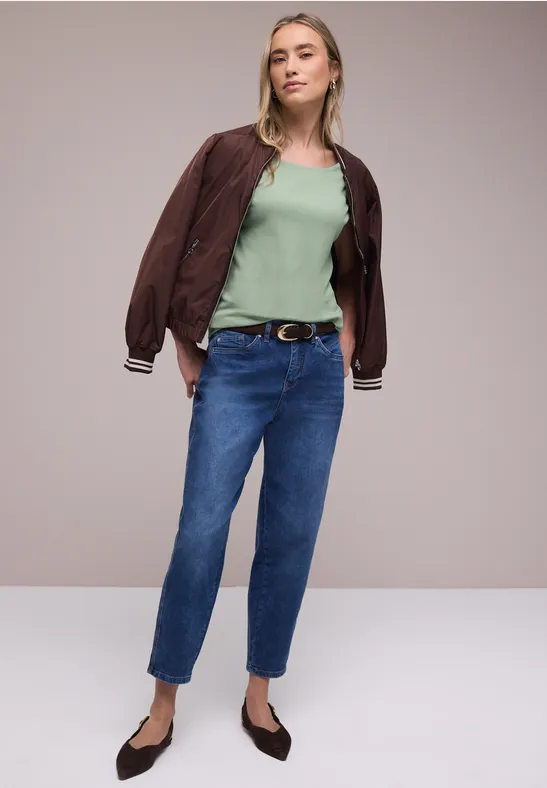 Thumbnail - Basic Shirt mit U-Boot-Ausschnitt