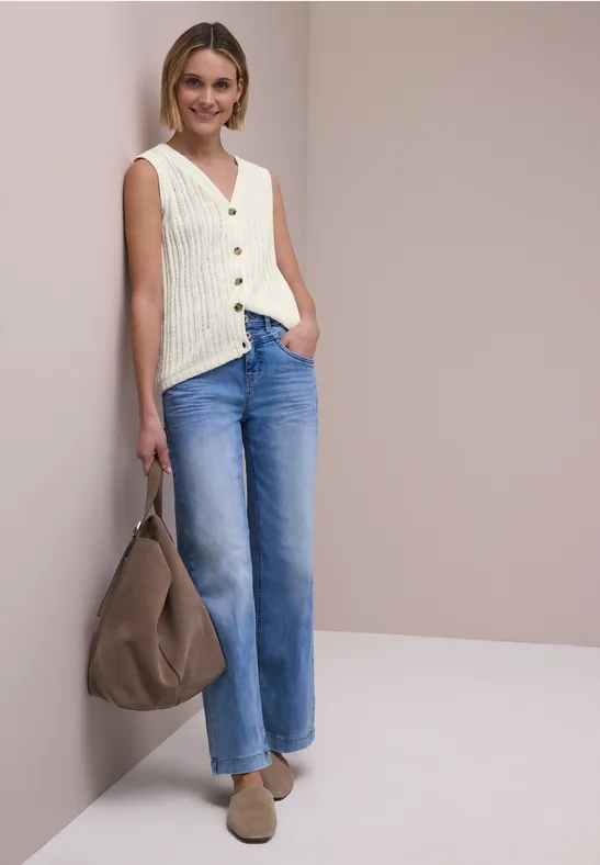 Thumbnail - Street One Weste mit V-Neck und Knopfleiste