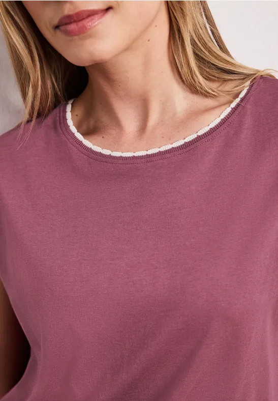 Dropped Shoulder Shirt mit Deko-Tape female Rosa
