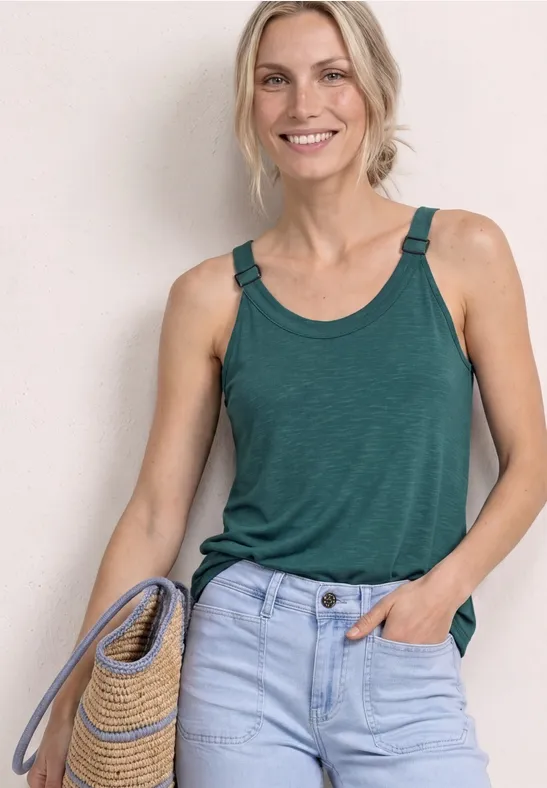 Top mit V-Neck und Deko-Detail