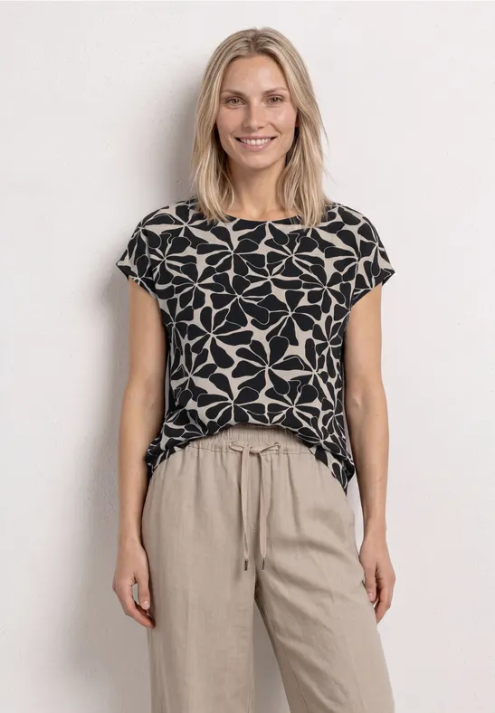 Street One Mat-Mix Shirt Schwarz