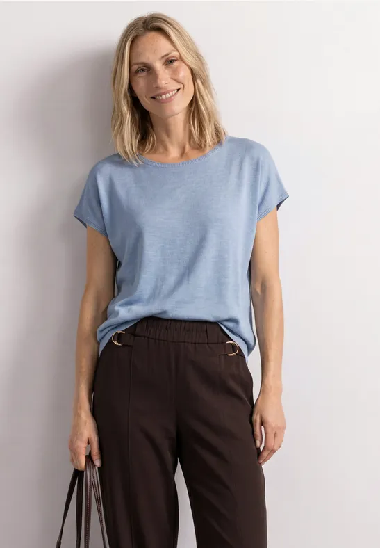 Dropped Shoulder Shirt mit Rundhals