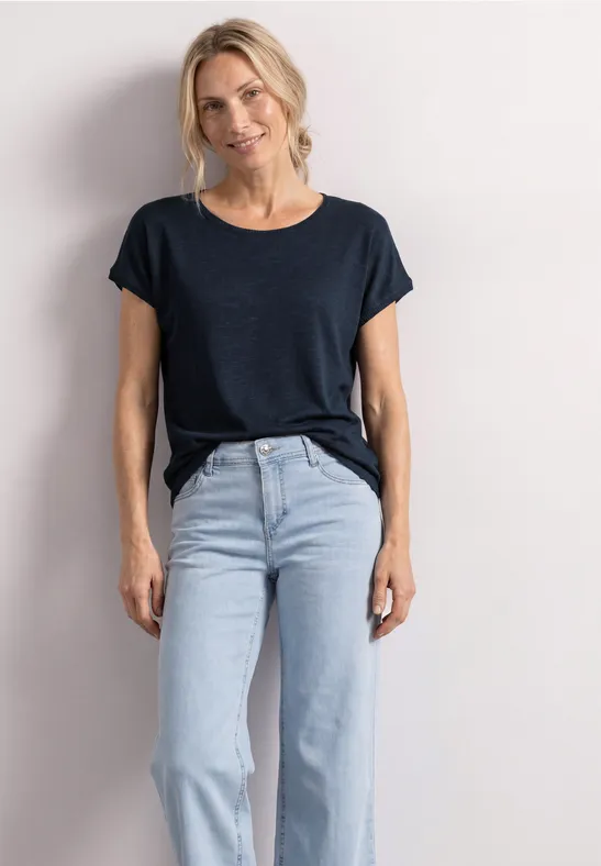 Dropped Shoulder Shirt mit Rundhals
