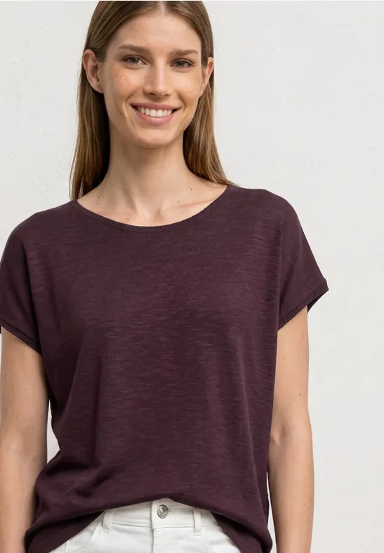 Dropped Shoulder Shirt mit Rundhals