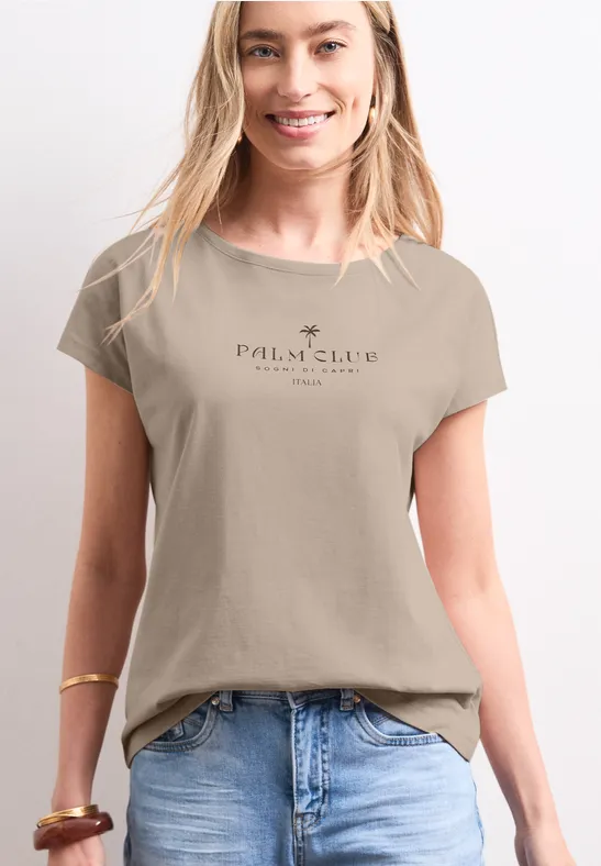 Dropped Shoulder Shirt mit Wording