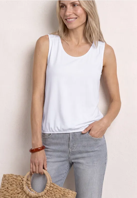 Jersey top met elastische zoom