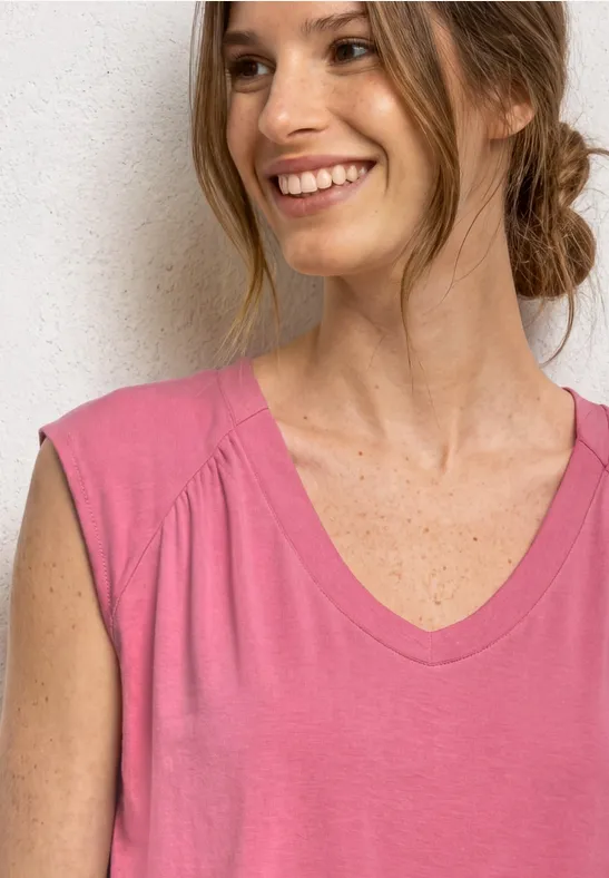Dropped Shoulder Shirt mit Elastiksaum