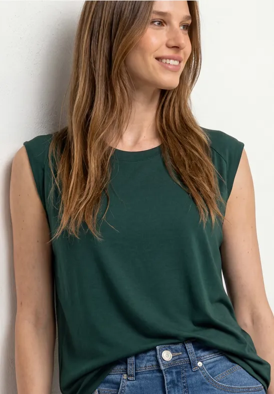 Dropped Shoulder Shirt mit Elastiksaum